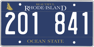 RI license plate 201841