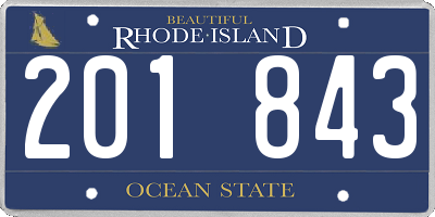 RI license plate 201843