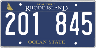 RI license plate 201845