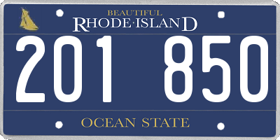 RI license plate 201850