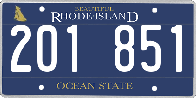 RI license plate 201851
