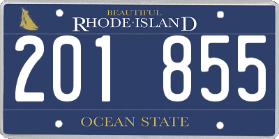 RI license plate 201855