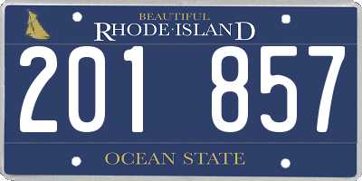 RI license plate 201857