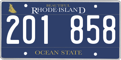 RI license plate 201858