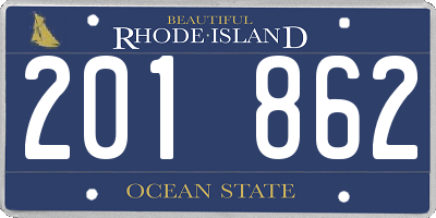 RI license plate 201862