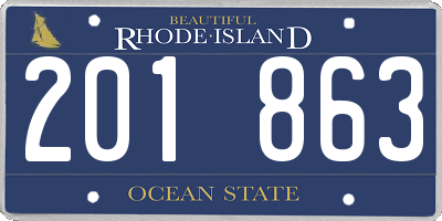 RI license plate 201863