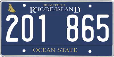 RI license plate 201865