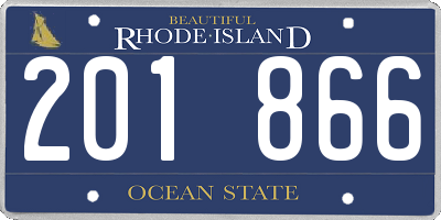 RI license plate 201866
