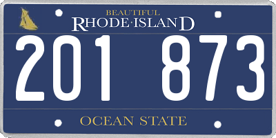 RI license plate 201873