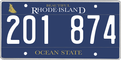 RI license plate 201874