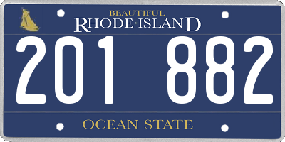 RI license plate 201882