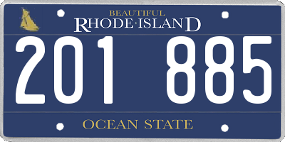 RI license plate 201885