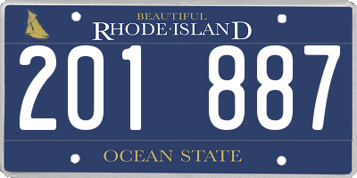 RI license plate 201887