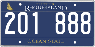 RI license plate 201888