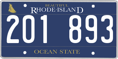 RI license plate 201893