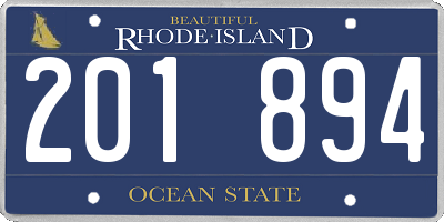 RI license plate 201894
