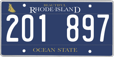 RI license plate 201897