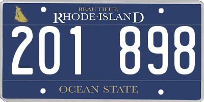 RI license plate 201898