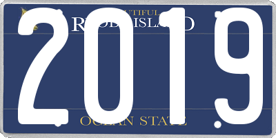 RI license plate 2019