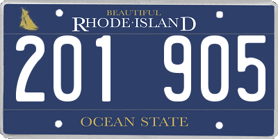 RI license plate 201905