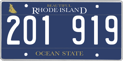 RI license plate 201919