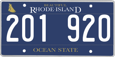 RI license plate 201920