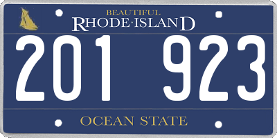 RI license plate 201923