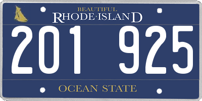 RI license plate 201925
