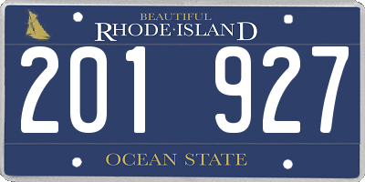 RI license plate 201927