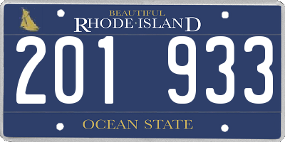 RI license plate 201933