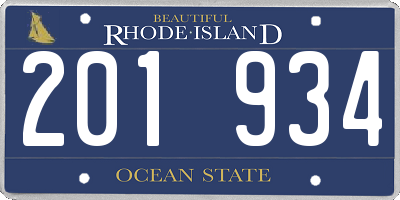 RI license plate 201934
