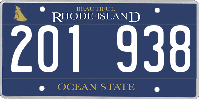 RI license plate 201938