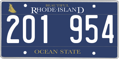 RI license plate 201954