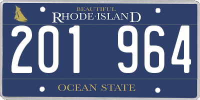 RI license plate 201964