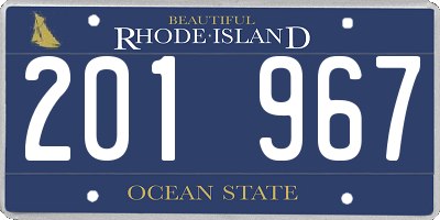 RI license plate 201967