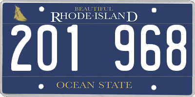RI license plate 201968