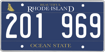 RI license plate 201969