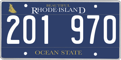RI license plate 201970