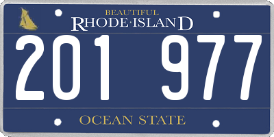 RI license plate 201977