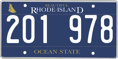 RI license plate 201978