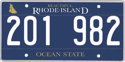 RI license plate 201982