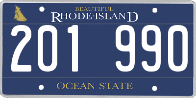 RI license plate 201990