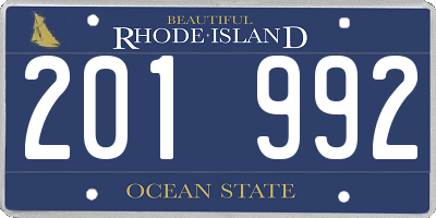 RI license plate 201992