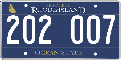 RI license plate 202007