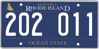 RI license plate 202011
