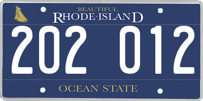 RI license plate 202012