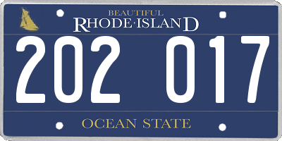 RI license plate 202017