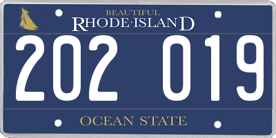 RI license plate 202019