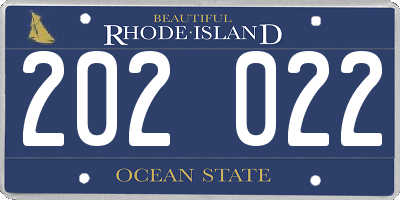 RI license plate 202022