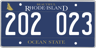 RI license plate 202023